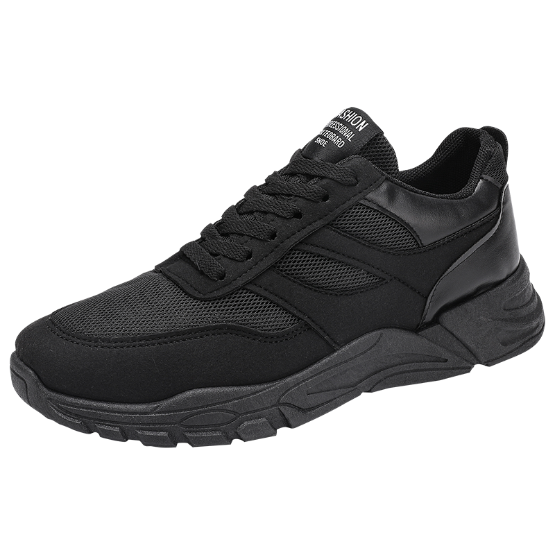 Shoes For Men Patchwork Black White Mesh Breathable Lightweight Lace Up Outdoor Sport Running Walking Male Trainers Tennis Rhonda J026