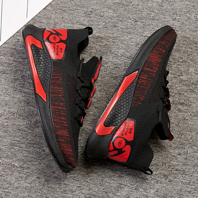INS Hip Hop Spring Summer Fashion Fly Weave Sneakers Lighted Breathable Men Casual Shoes Jogging Tenis Sneaker Rhonda M-1