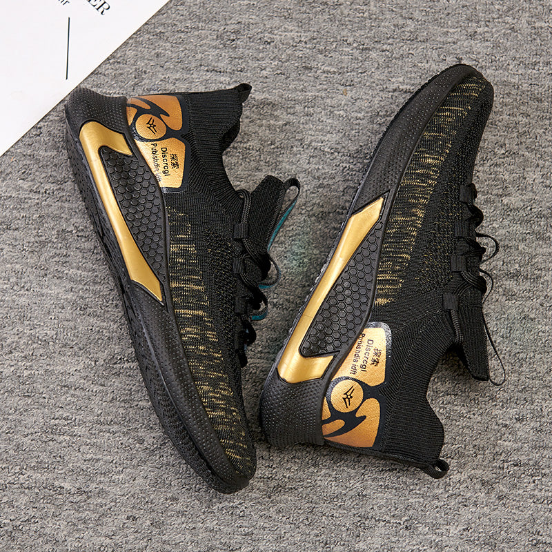 INS Hip Hop Spring Summer Fashion Fly Weave Sneakers Lighted Breathable Men Casual Shoes Jogging Tenis Sneaker Rhonda M-1