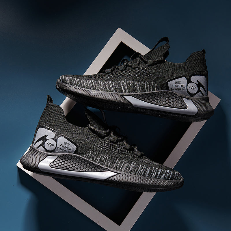 INS Hip Hop Spring Summer Fashion Fly Weave Sneakers Lighted Breathable Men Casual Shoes Jogging Tenis Sneaker Rhonda M-1