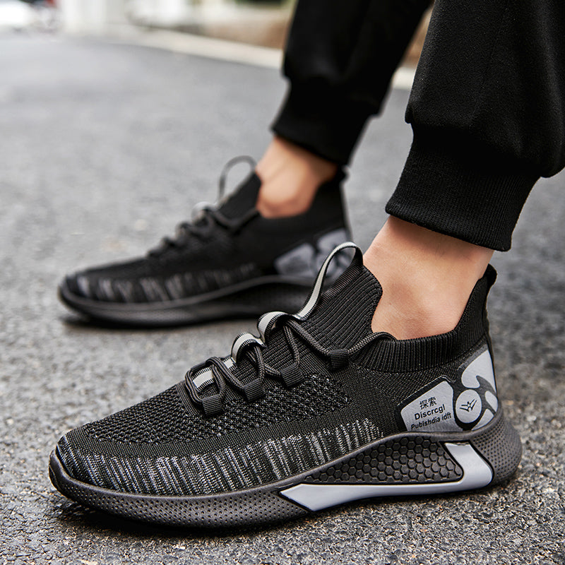 INS Hip Hop Spring Summer Fashion Fly Weave Sneakers Lighted Breathable Men Casual Shoes Jogging Tenis Sneaker Rhonda M-1