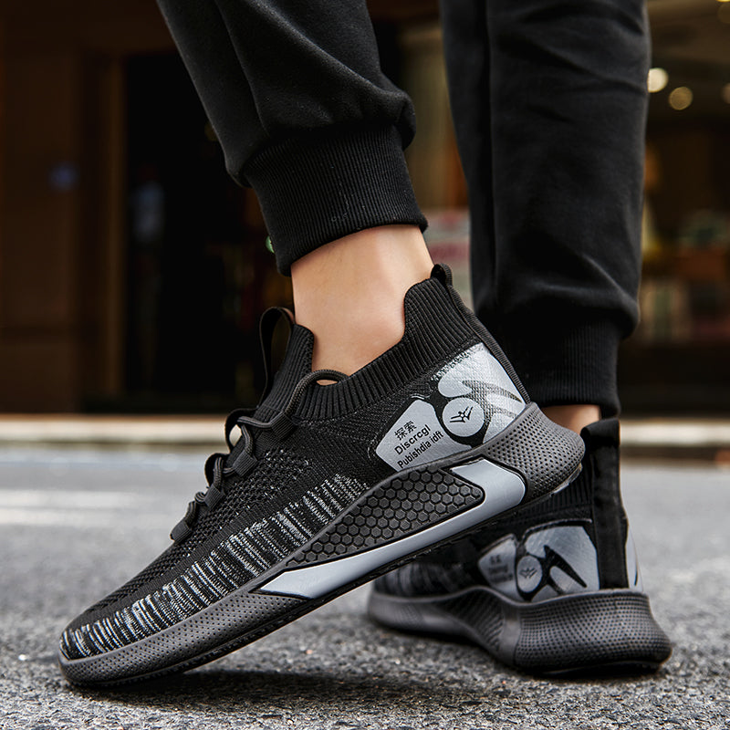 INS Hip Hop Spring Summer Fashion Fly Weave Sneakers Lighted Breathable Men Casual Shoes Jogging Tenis Sneaker Rhonda M-1