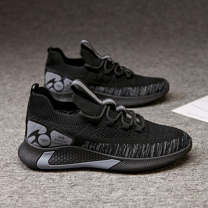 INS Hip Hop Spring Summer Fashion Fly Weave Sneakers Lighted Breathable Men Casual Shoes Jogging Tenis Sneaker Rhonda M-1