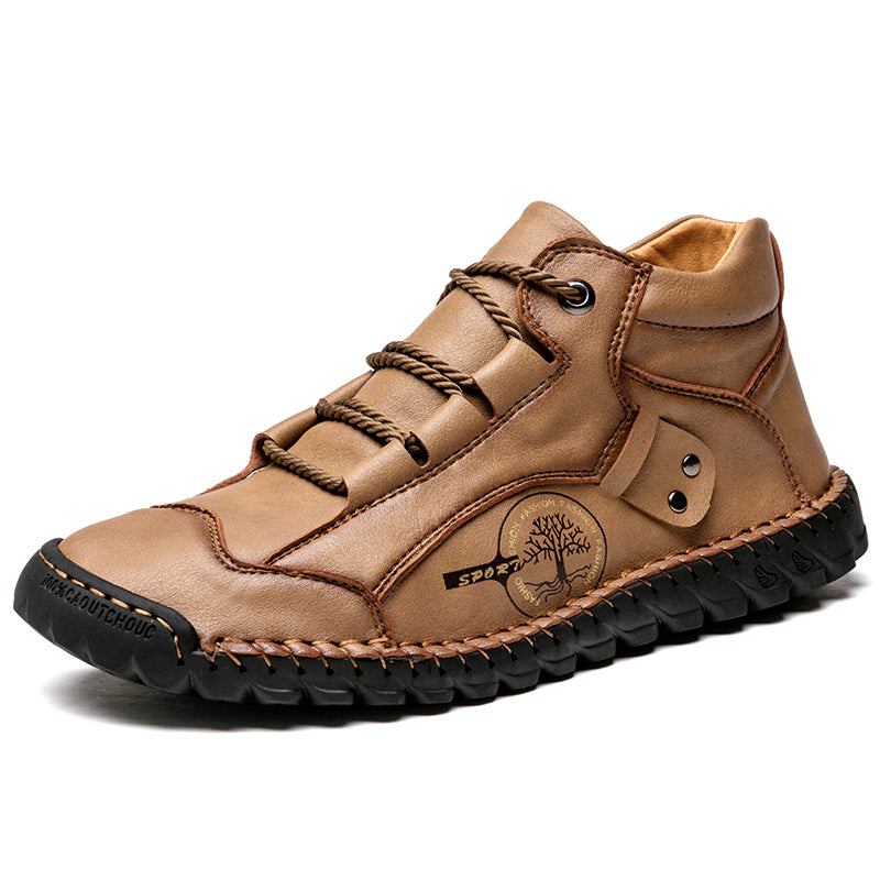 CINDE 817 Hand Stitching wolverine Mens vintage Stylish Lace comfort soft Microfiber Leather Casual Ankle Boots