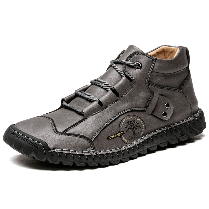 CINDE 817 Hand Stitching wolverine Mens vintage Stylish Lace comfort soft Microfiber Leather Casual Ankle Boots