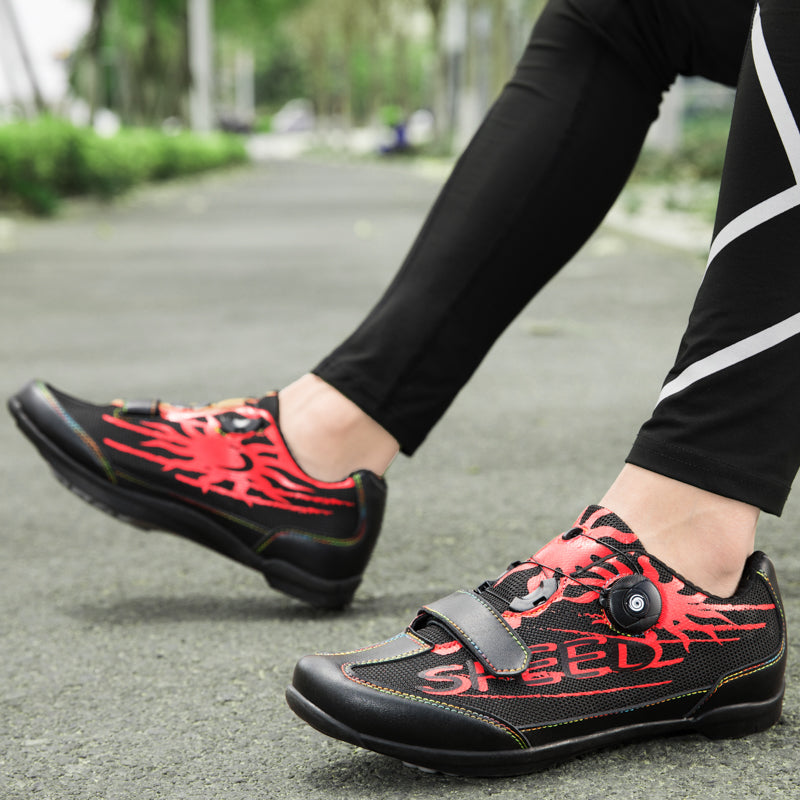 Q123 Unisex Summer Breathable Rubber Sole Cycling Shoes Professional Road Riding Bicycle Training Летние велосипедные туфли на дышащей резиновой подошве унисекс