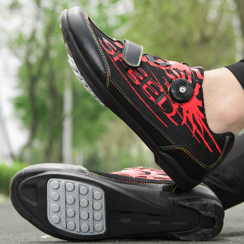 Q123 Unisex Summer Breathable Rubber Sole Cycling Shoes Professional Road Riding Bicycle Training Летние велосипедные туфли на дышащей резиновой подошве унисекс