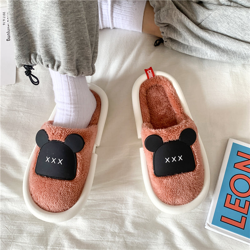 MAX0112-3 Fashion Fluffy Slippers Winter Warm Home Indoor Shoes Soft Cute Cartoon Модные тапочки, теплая домашняя обувь, мягкий милый мультяшный