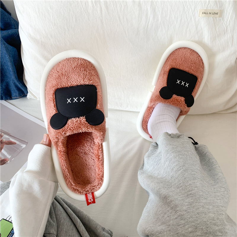 MAX0112-3 Fashion Fluffy Slippers Winter Warm Home Indoor Shoes Soft Cute Cartoon Модные тапочки, теплая домашняя обувь, мягкий милый мультяшный