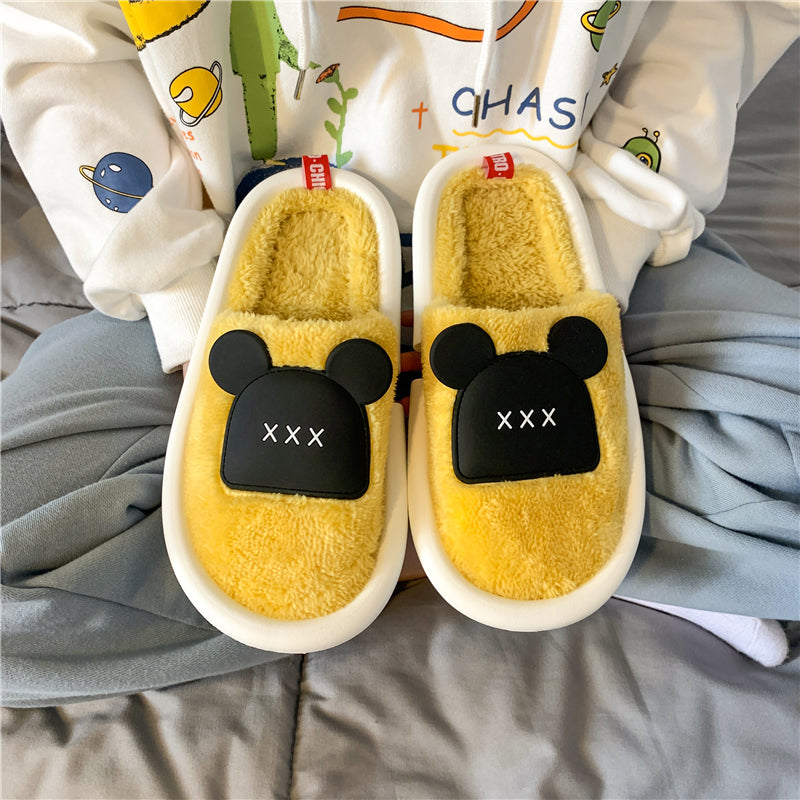 MAX0112-3 Fashion Fluffy Slippers Winter Warm Home Indoor Shoes Soft Cute Cartoon Модные тапочки, теплая домашняя обувь, мягкий милый мультяшный