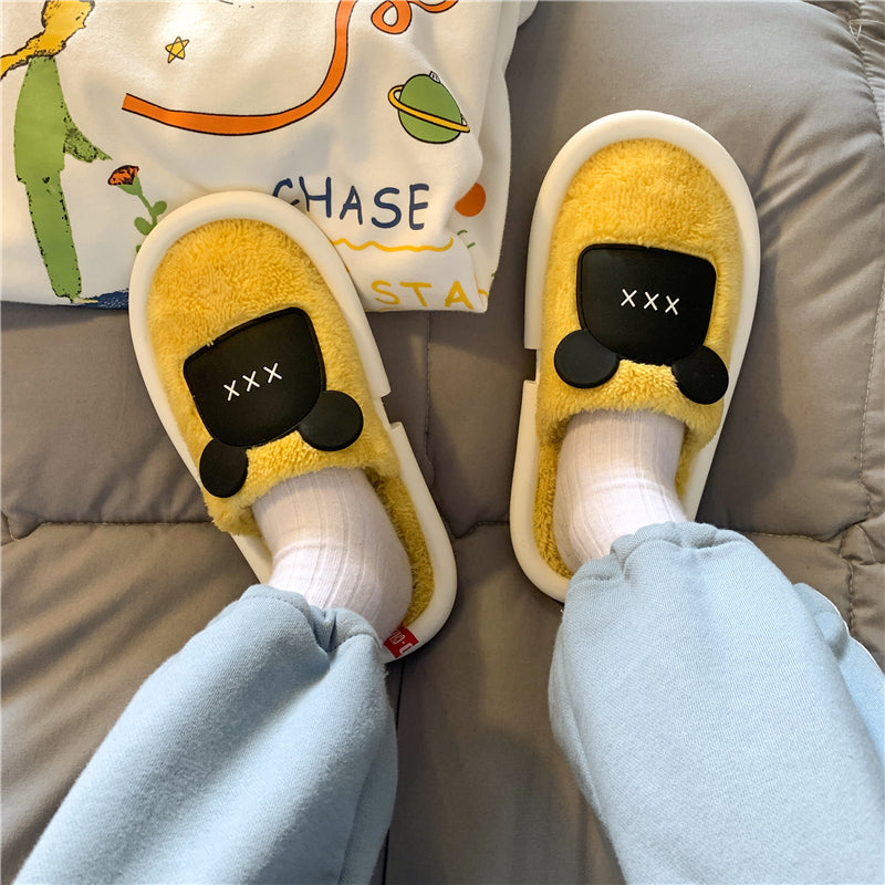 MAX0112-3 Fashion Fluffy Slippers Winter Warm Home Indoor Shoes Soft Cute Cartoon Модные тапочки, теплая домашняя обувь, мягкий милый мультяшный