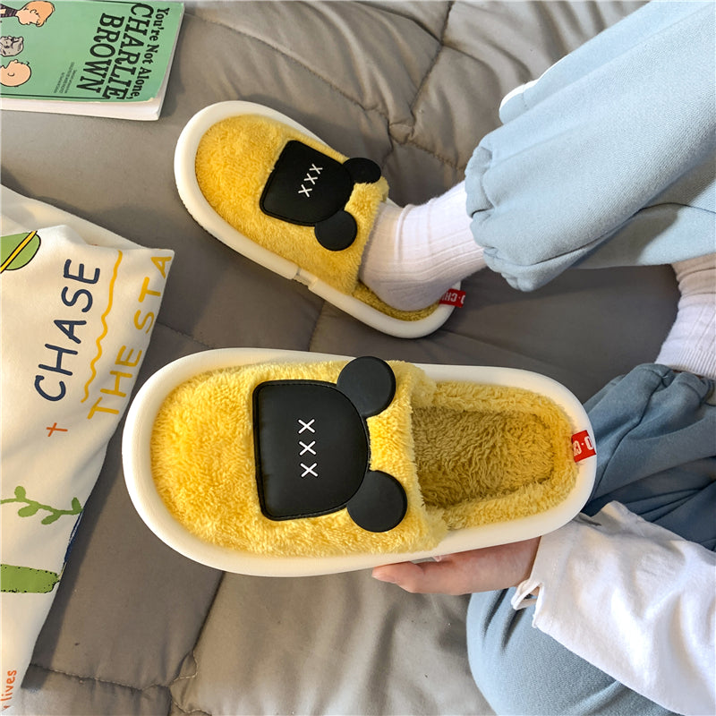 MAX0112-3 Fashion Fluffy Slippers Winter Warm Home Indoor Shoes Soft Cute Cartoon Модные тапочки, теплая домашняя обувь, мягкий милый мультяшный