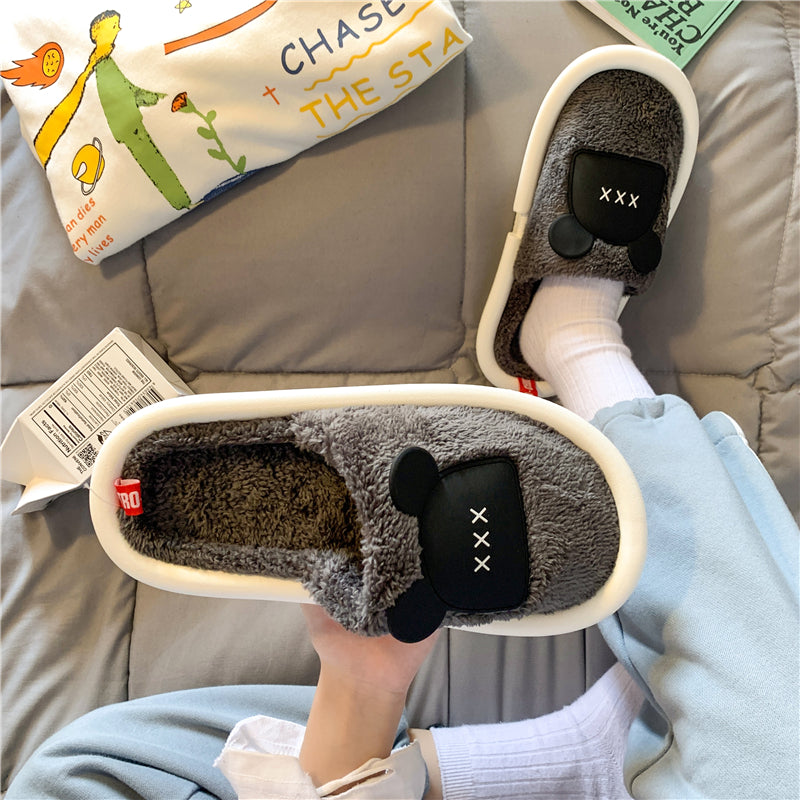 MAX0112-3 Fashion Fluffy Slippers Winter Warm Home Indoor Shoes Soft Cute Cartoon Модные тапочки, теплая домашняя обувь, мягкий милый мультяшный