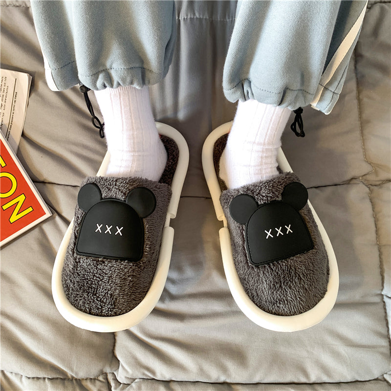 MAX0112-3 Fashion Fluffy Slippers Winter Warm Home Indoor Shoes Soft Cute Cartoon Модные тапочки, теплая домашняя обувь, мягкий милый мультяшный