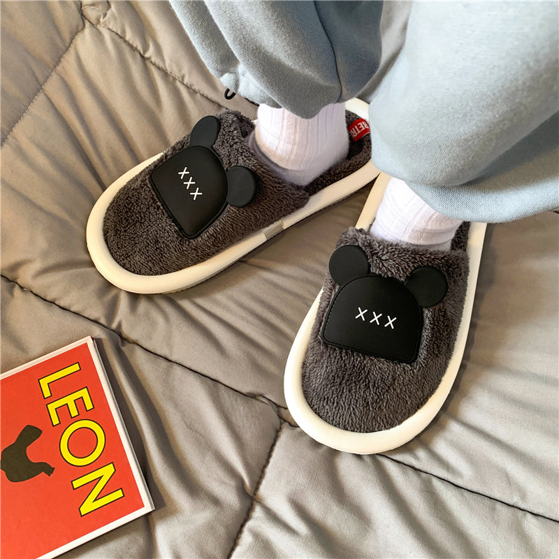 MAX0112-3 Fashion Fluffy Slippers Winter Warm Home Indoor Shoes Soft Cute Cartoon Модные тапочки, теплая домашняя обувь, мягкий милый мультяшный
