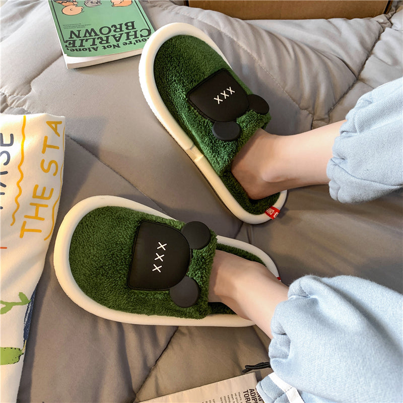 MAX0112-3 Fashion Fluffy Slippers Winter Warm Home Indoor Shoes Soft Cute Cartoon Модные тапочки, теплая домашняя обувь, мягкий милый мультяшный