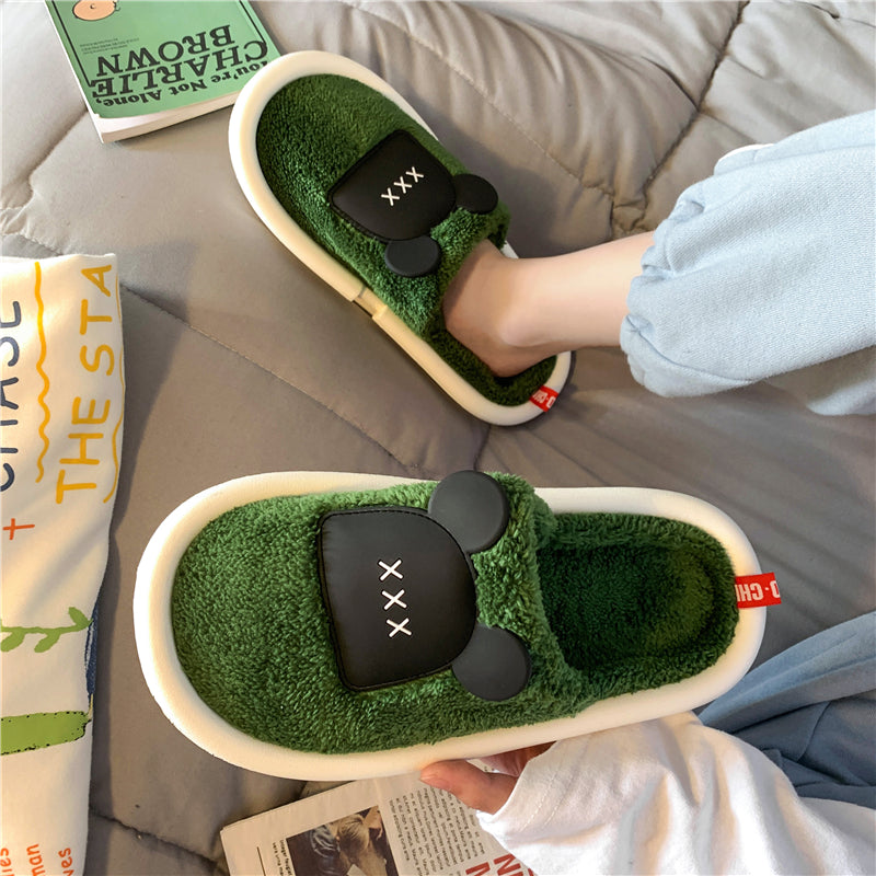 MAX0112-3 Fashion Fluffy Slippers Winter Warm Home Indoor Shoes Soft Cute Cartoon Модные тапочки, теплая домашняя обувь, мягкий милый мультяшный