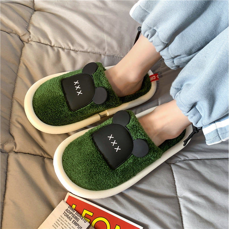 MAX0112-3 Fashion Fluffy Slippers Winter Warm Home Indoor Shoes Soft Cute Cartoon Модные тапочки, теплая домашняя обувь, мягкий милый мультяшный