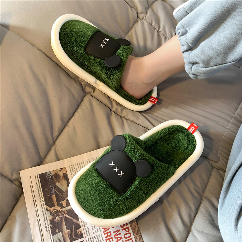 MAX0112-3 Fashion Fluffy Slippers Winter Warm Home Indoor Shoes Soft Cute Cartoon Модные тапочки, теплая домашняя обувь, мягкий милый мультяшный