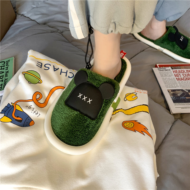 MAX0112-3 Fashion Fluffy Slippers Winter Warm Home Indoor Shoes Soft Cute Cartoon Модные тапочки, теплая домашняя обувь, мягкий милый мультяшный