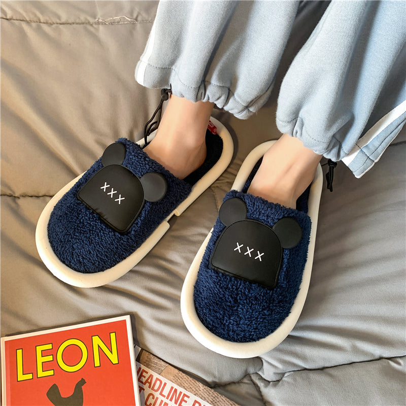 MAX0112-3 Fashion Fluffy Slippers Winter Warm Home Indoor Shoes Soft Cute Cartoon Модные тапочки, теплая домашняя обувь, мягкий милый мультяшный