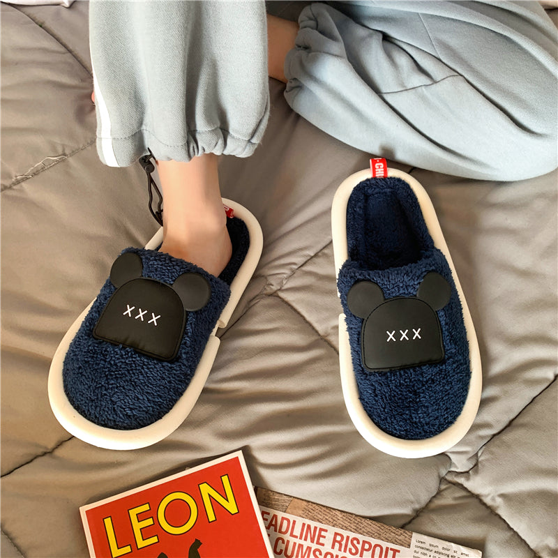 MAX0112-3 Fashion Fluffy Slippers Winter Warm Home Indoor Shoes Soft Cute Cartoon Модные тапочки, теплая домашняя обувь, мягкий милый мультяшный