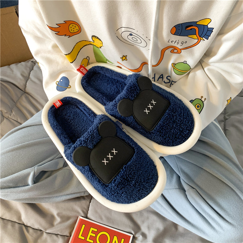 MAX0112-3 Fashion Fluffy Slippers Winter Warm Home Indoor Shoes Soft Cute Cartoon Модные тапочки, теплая домашняя обувь, мягкий милый мультяшный