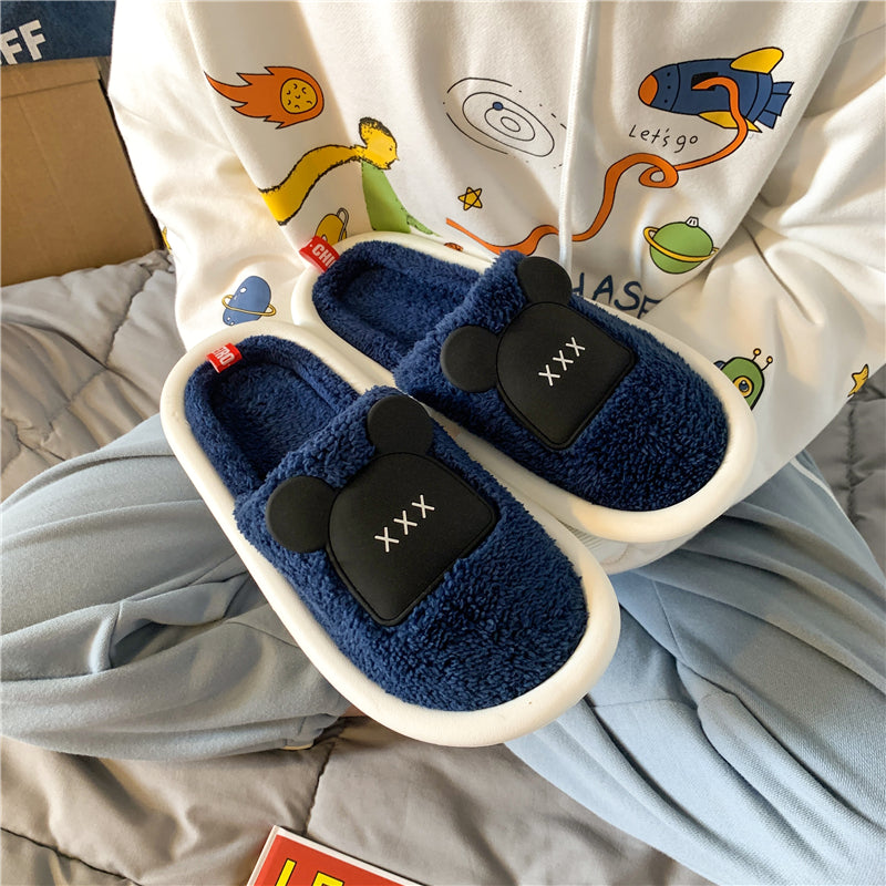 MAX0112-3 Fashion Fluffy Slippers Winter Warm Home Indoor Shoes Soft Cute Cartoon Модные тапочки, теплая домашняя обувь, мягкий милый мультяшный