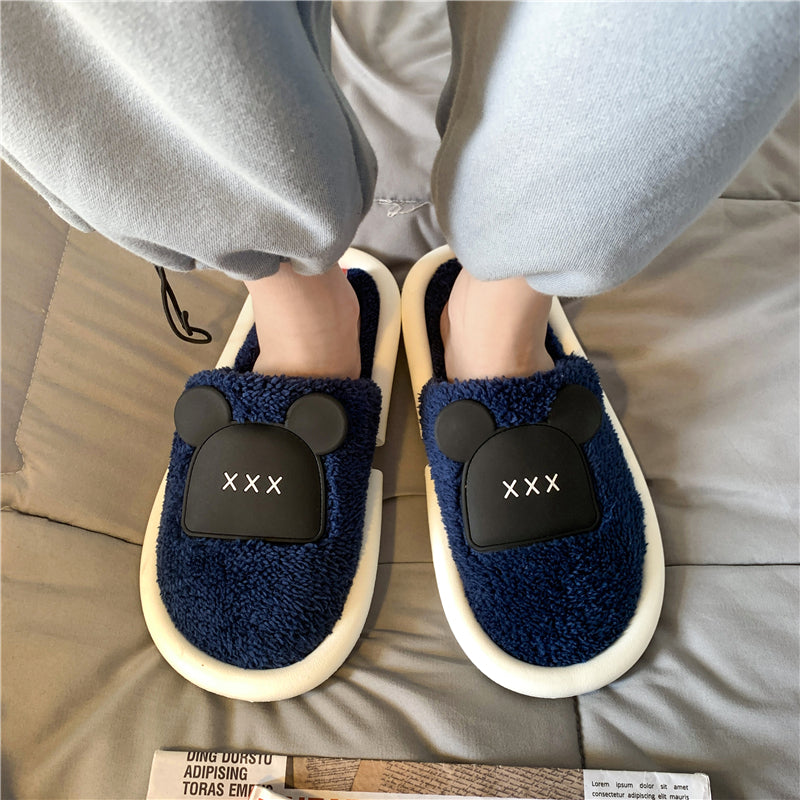 MAX0112-3 Fashion Fluffy Slippers Winter Warm Home Indoor Shoes Soft Cute Cartoon Модные тапочки, теплая домашняя обувь, мягкий милый мультяшный