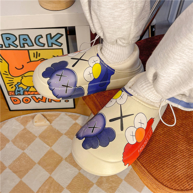MAX0210-1 Fashion Fluffy Slippers Winter Warm Home Indoor Shoes Soft Cute Cartoon Модные тапочки, теплая домашняя обувь, мягкий милый мультяшный