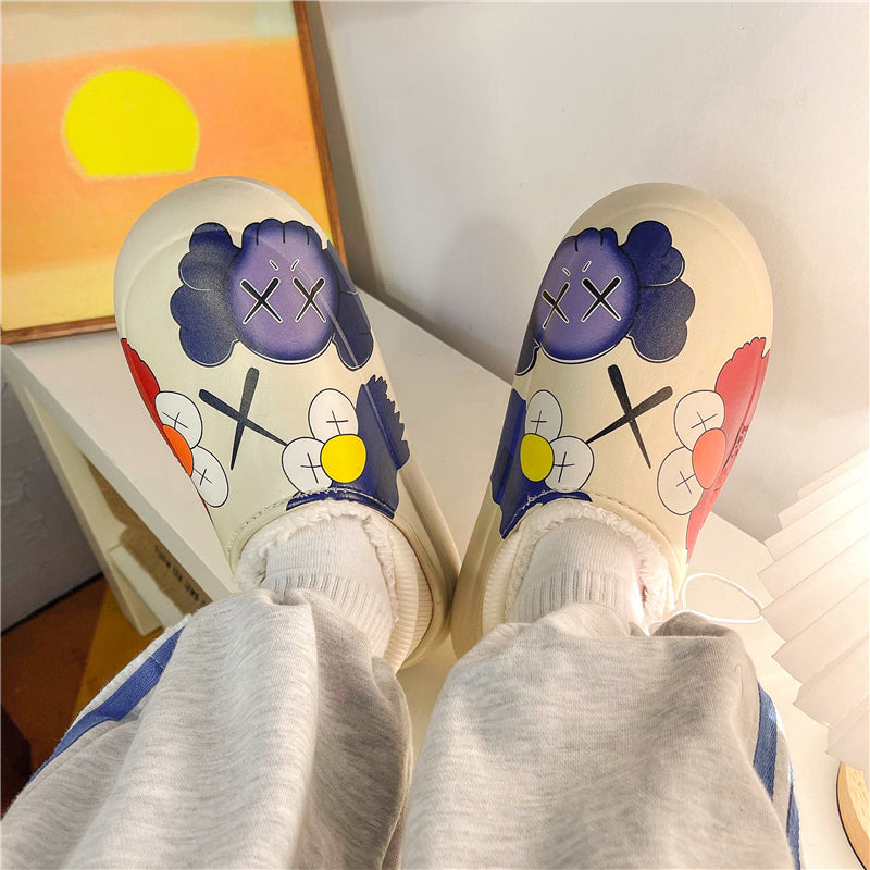MAX0210-1 Fashion Fluffy Slippers Winter Warm Home Indoor Shoes Soft Cute Cartoon Модные тапочки, теплая домашняя обувь, мягкий милый мультяшный