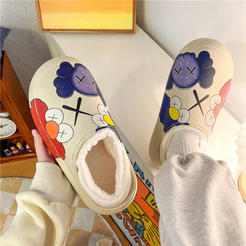 MAX0210-1 Fashion Fluffy Slippers Winter Warm Home Indoor Shoes Soft Cute Cartoon Модные тапочки, теплая домашняя обувь, мягкий милый мультяшный