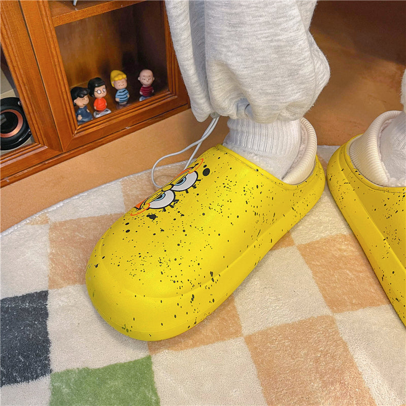 MAX0210-1 Fashion Fluffy Slippers Winter Warm Home Indoor Shoes Soft Cute Cartoon Модные тапочки, теплая домашняя обувь, мягкий милый мультяшный