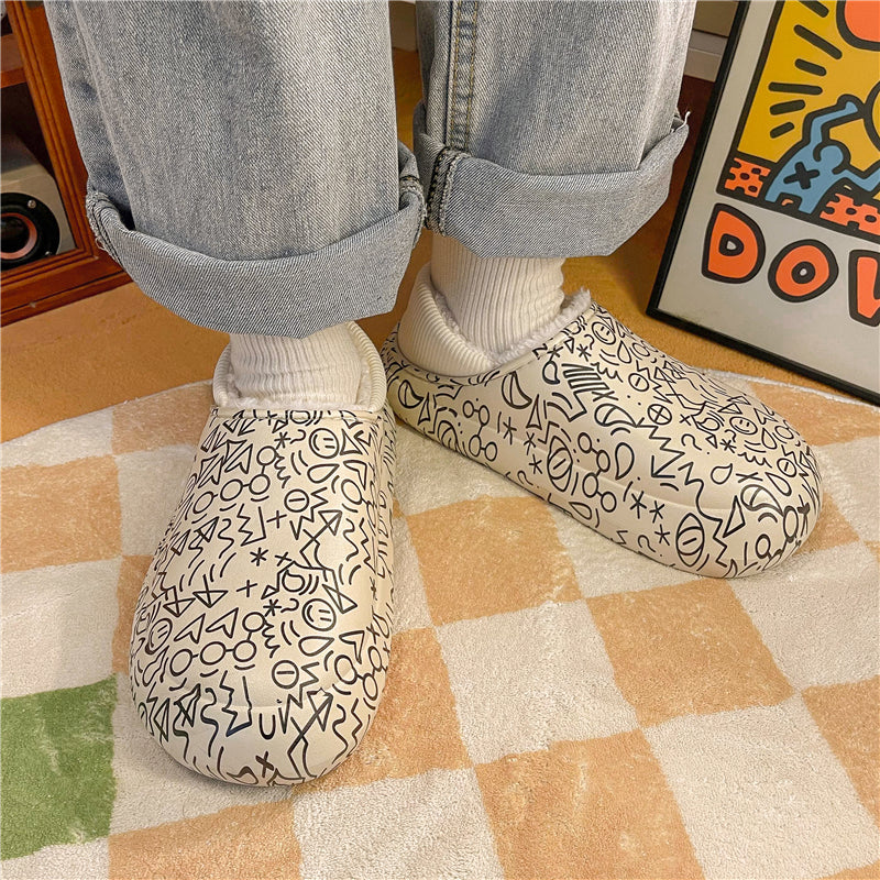 MAX0210-1 Fashion Fluffy Slippers Winter Warm Home Indoor Shoes Soft Cute Cartoon Модные тапочки, теплая домашняя обувь, мягкий милый мультяшный