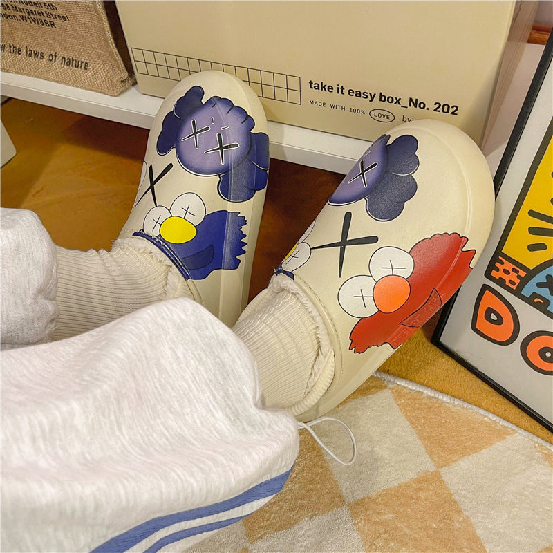 MAX0210-1 Fashion Fluffy Slippers Winter Warm Home Indoor Shoes Soft Cute Cartoon Модные тапочки, теплая домашняя обувь, мягкий милый мультяшный