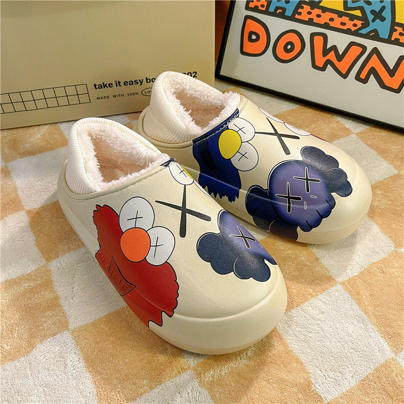 MAX0210-1 Fashion Fluffy Slippers Winter Warm Home Indoor Shoes Soft Cute Cartoon Модные тапочки, теплая домашняя обувь, мягкий милый мультяшный
