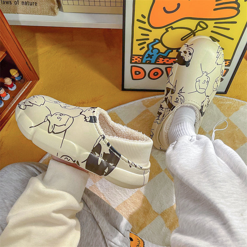 MAX0215-1 Fashion Fluffy Slippers Winter Warm Home Indoor Shoes Soft Cute Cartoon Модные тапочки, теплая домашняя обувь, мягкий милый мультяшный
