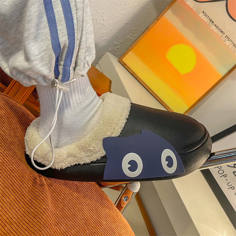 MAX0148-1 Fashion Fluffy Slippers Winter Warm Home Indoor Shoes Soft Cute Cartoon Модные тапочки, теплая домашняя обувь, мягкий милый мультяшный
