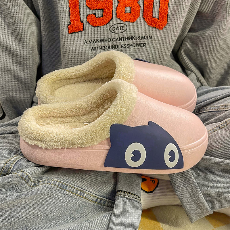 MAX0148-1 Fashion Fluffy Slippers Winter Warm Home Indoor Shoes Soft Cute Cartoon Модные тапочки, теплая домашняя обувь, мягкий милый мультяшный