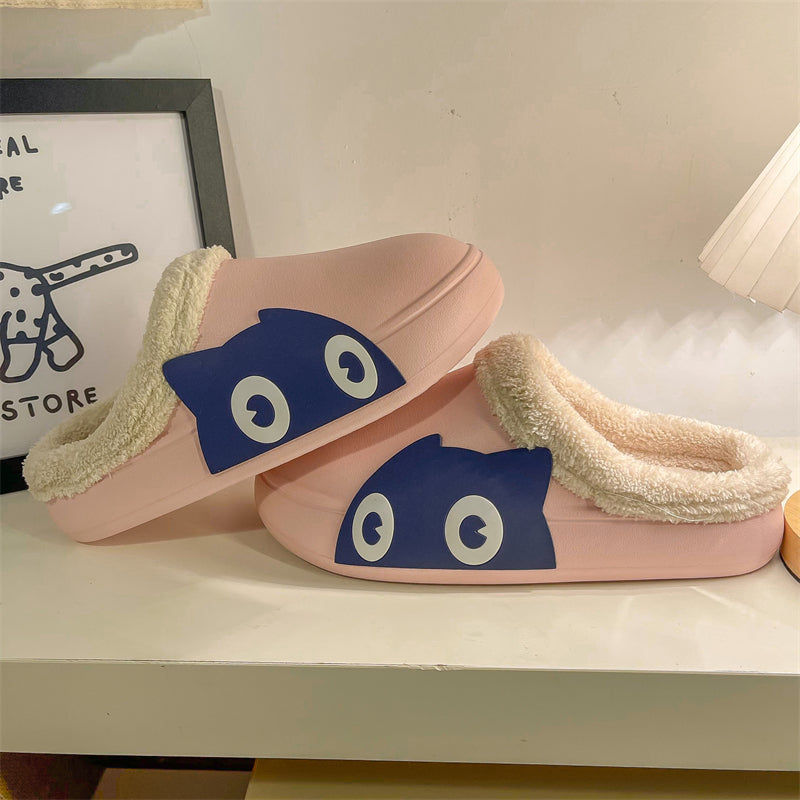 MAX0148-1 Fashion Fluffy Slippers Winter Warm Home Indoor Shoes Soft Cute Cartoon Модные тапочки, теплая домашняя обувь, мягкий милый мультяшный