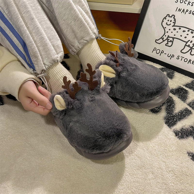 MAX0149-1 Fashion Fluffy Slippers Winter Warm Home Indoor Shoes Soft Cute Cartoon Модные тапочки, теплая домашняя обувь, мягкий милый мультяшный