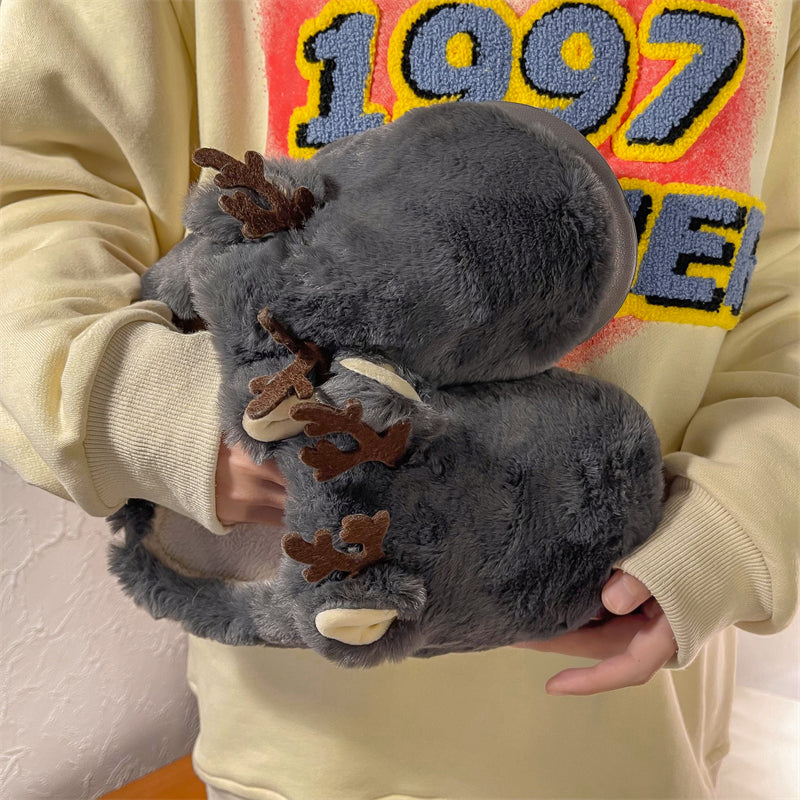 MAX0149-1 Fashion Fluffy Slippers Winter Warm Home Indoor Shoes Soft Cute Cartoon Модные тапочки, теплая домашняя обувь, мягкий милый мультяшный