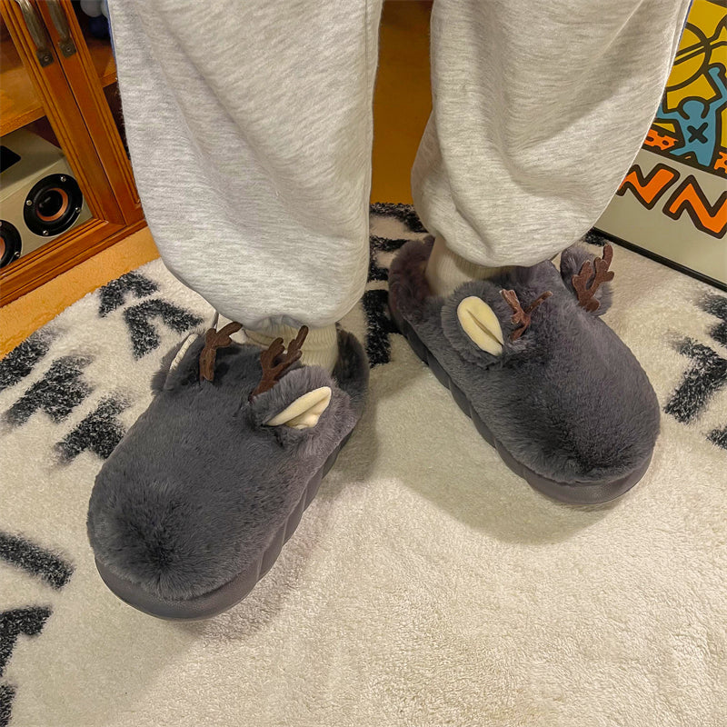 MAX0149-1 Fashion Fluffy Slippers Winter Warm Home Indoor Shoes Soft Cute Cartoon Модные тапочки, теплая домашняя обувь, мягкий милый мультяшный
