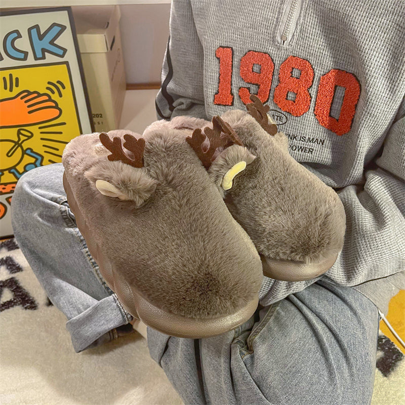 MAX0149-1 Fashion Fluffy Slippers Winter Warm Home Indoor Shoes Soft Cute Cartoon Модные тапочки, теплая домашняя обувь, мягкий милый мультяшный