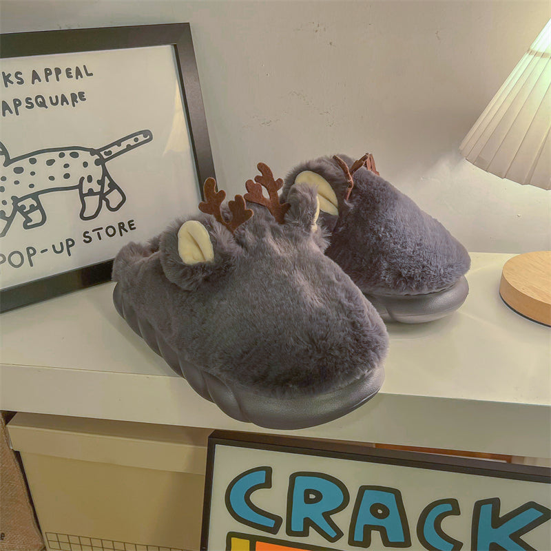 MAX0149-1 Fashion Fluffy Slippers Winter Warm Home Indoor Shoes Soft Cute Cartoon Модные тапочки, теплая домашняя обувь, мягкий милый мультяшный