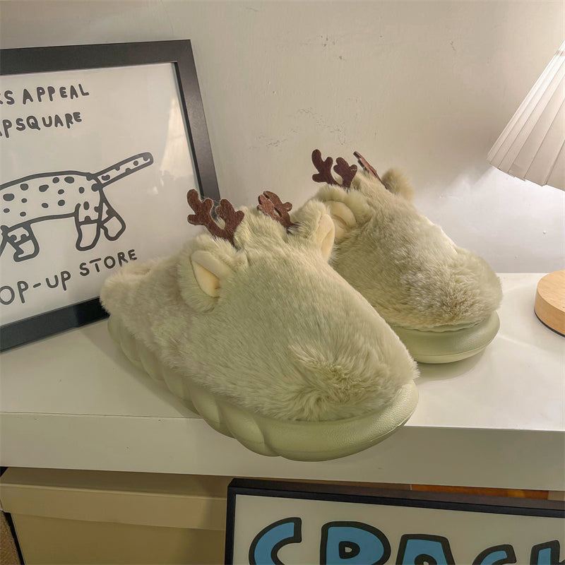 MAX0149-1 Fashion Fluffy Slippers Winter Warm Home Indoor Shoes Soft Cute Cartoon Модные тапочки, теплая домашняя обувь, мягкий милый мультяшный