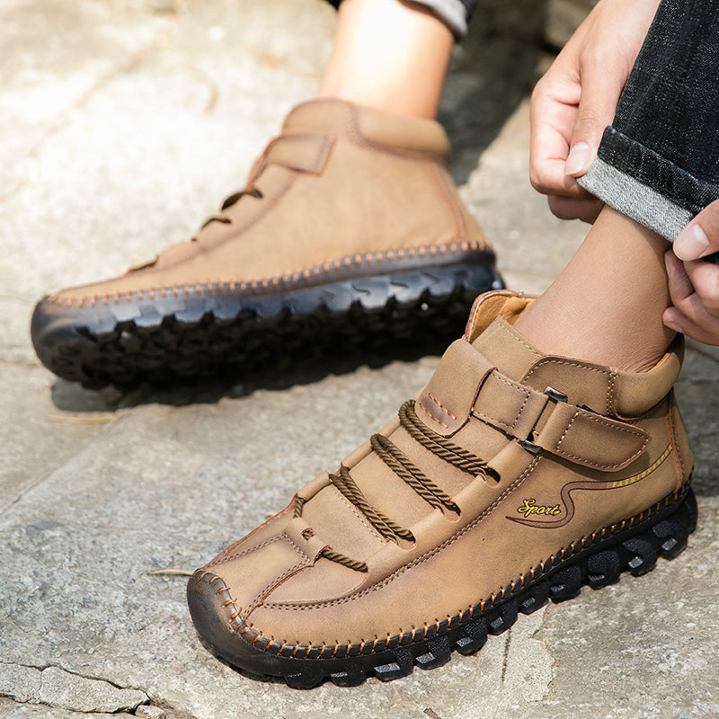 New Men's Ankle Boots Hand Stitching Western Boots Classic Fashion Men's Motorcycle Boots Outdoor Men's Work Boots Big Size12 Rachel 7008