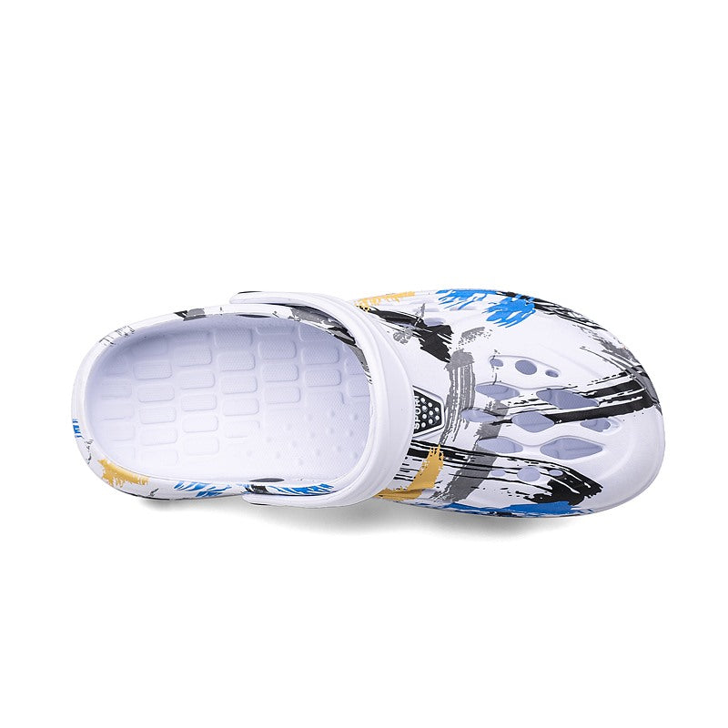 L9099 Men summer Sandals Beach Flat Camouflage Slip-On Outdoor Light Casual Slippers Мужские летние сандалии Пляжные плоские камуфляжные слипоны Легкие повседневные тапочки на открытом воздухе