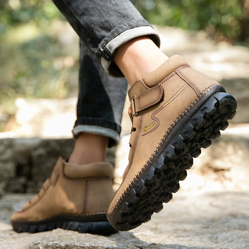 New Men's Ankle Boots Hand Stitching Western Boots Classic Fashion Men's Motorcycle Boots Outdoor Men's Work Boots Big Size12 Rachel 7008