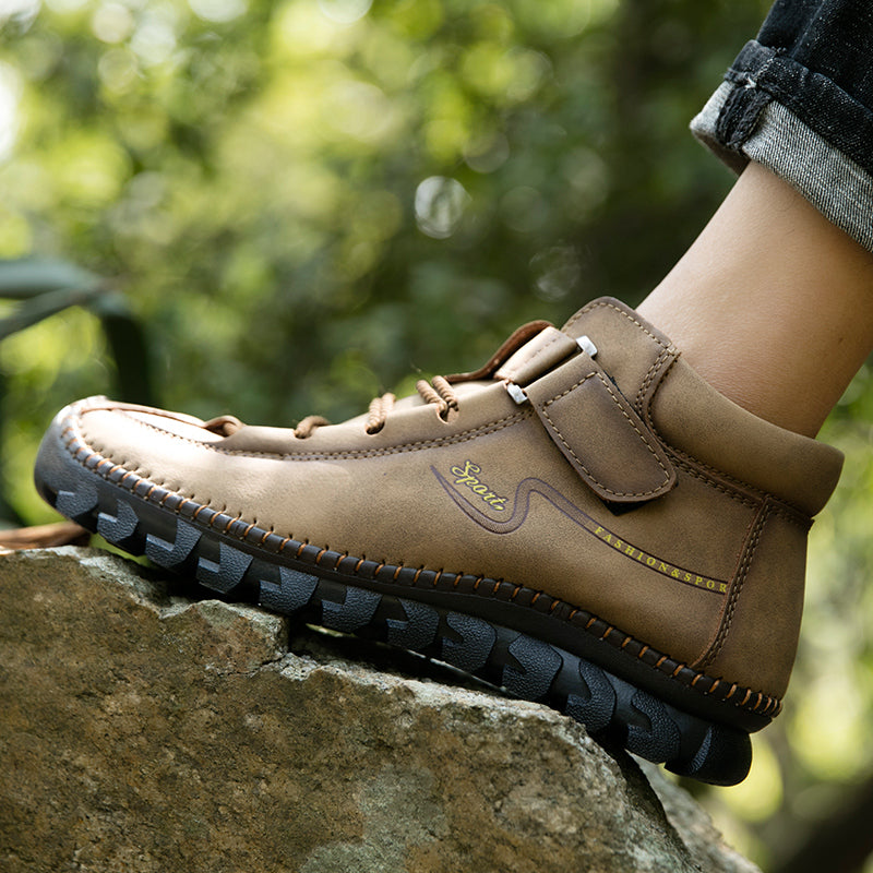New Men's Ankle Boots Hand Stitching Western Boots Classic Fashion Men's Motorcycle Boots Outdoor Men's Work Boots Big Size12 Rachel 7008